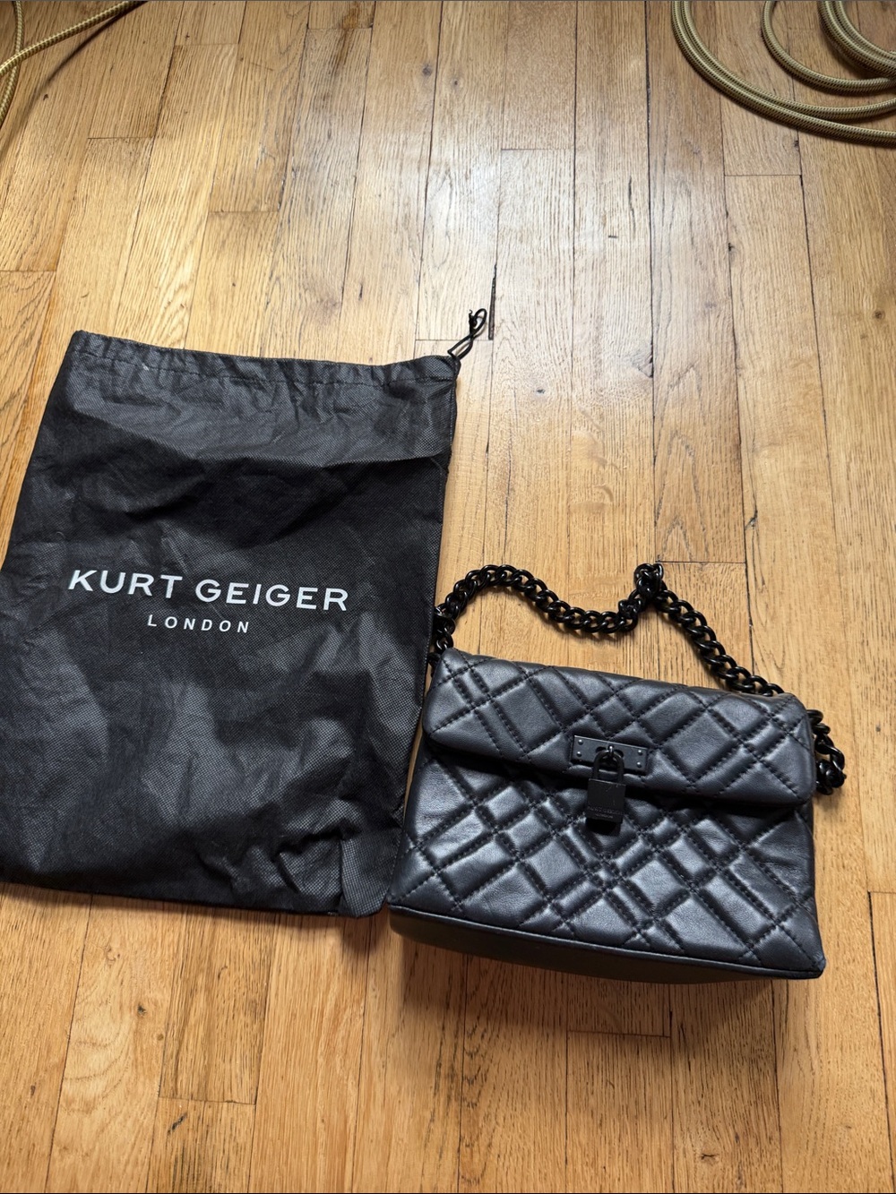 Kurt Geiger Black Quilted the brixton